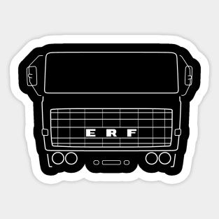 Vintage 1970s ERF B Series lorry white outline graphic Sticker